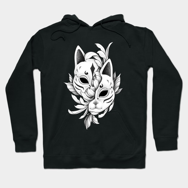 Oriental kitsune mask Hoodie by Smurnov